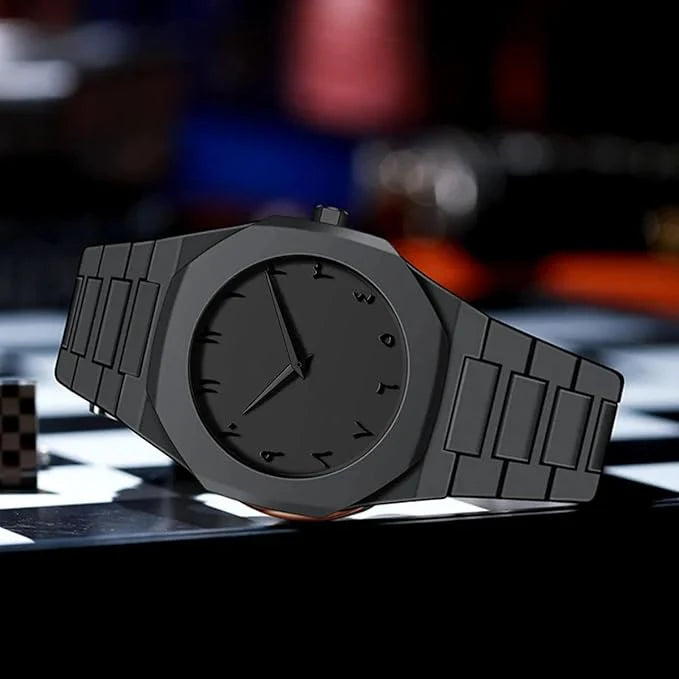 Black Aura Arabic–The Ultimate Matte Black Luxury Watch