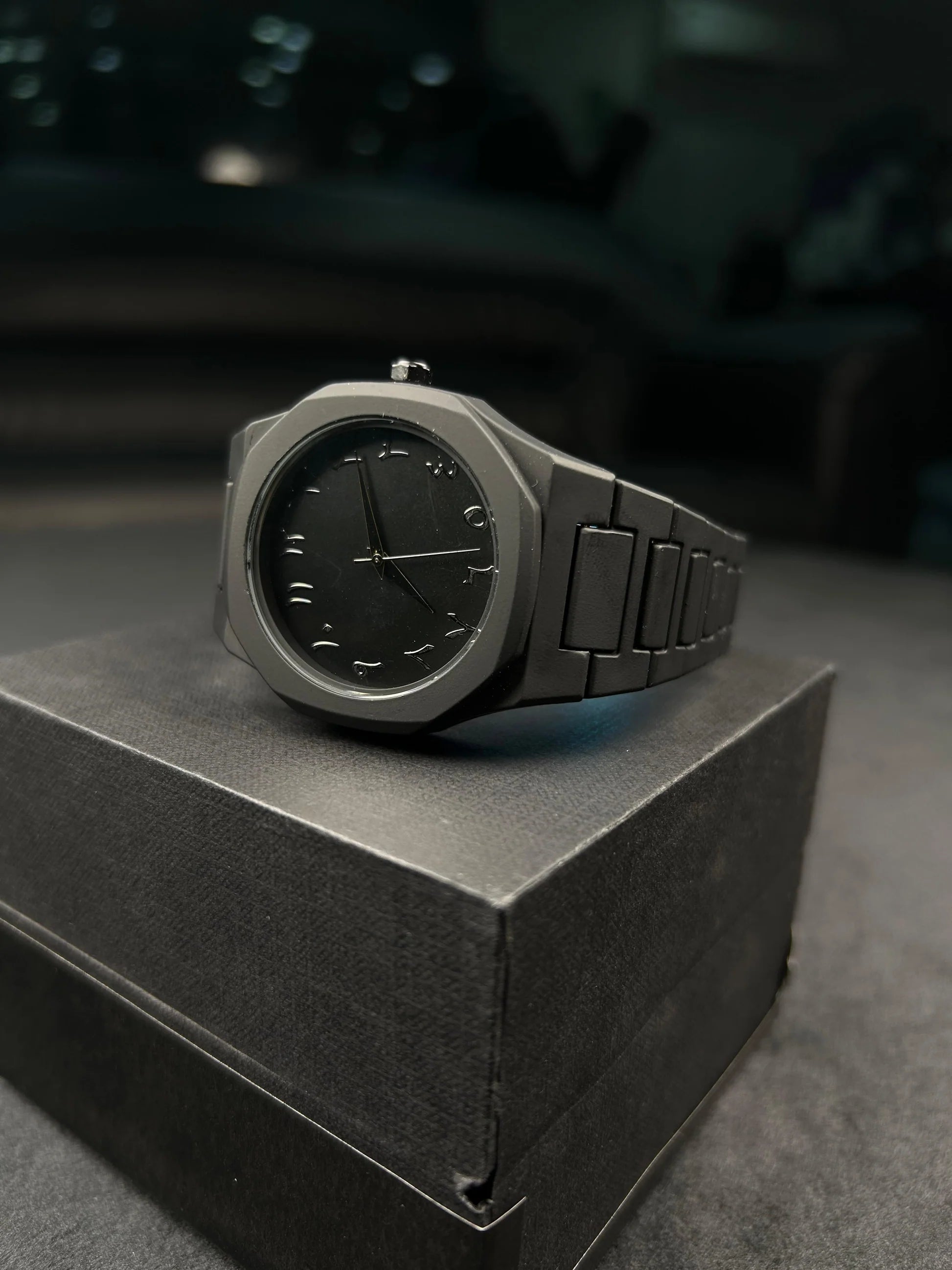 Black Aura Arabic–The Ultimate Matte Black Luxury Watch