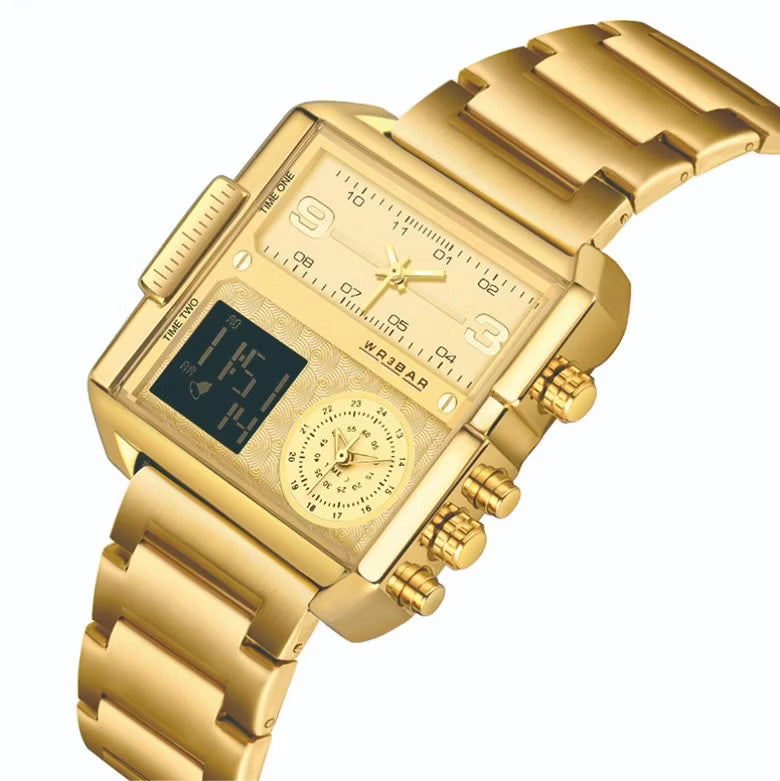 BINBOND Gold Edition – Dual Display Luxury Watch